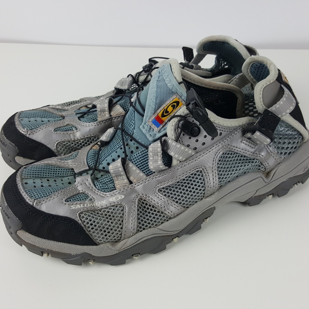 Salomon 10 Techamphibian 3 Water Shoes  Gray  Blue